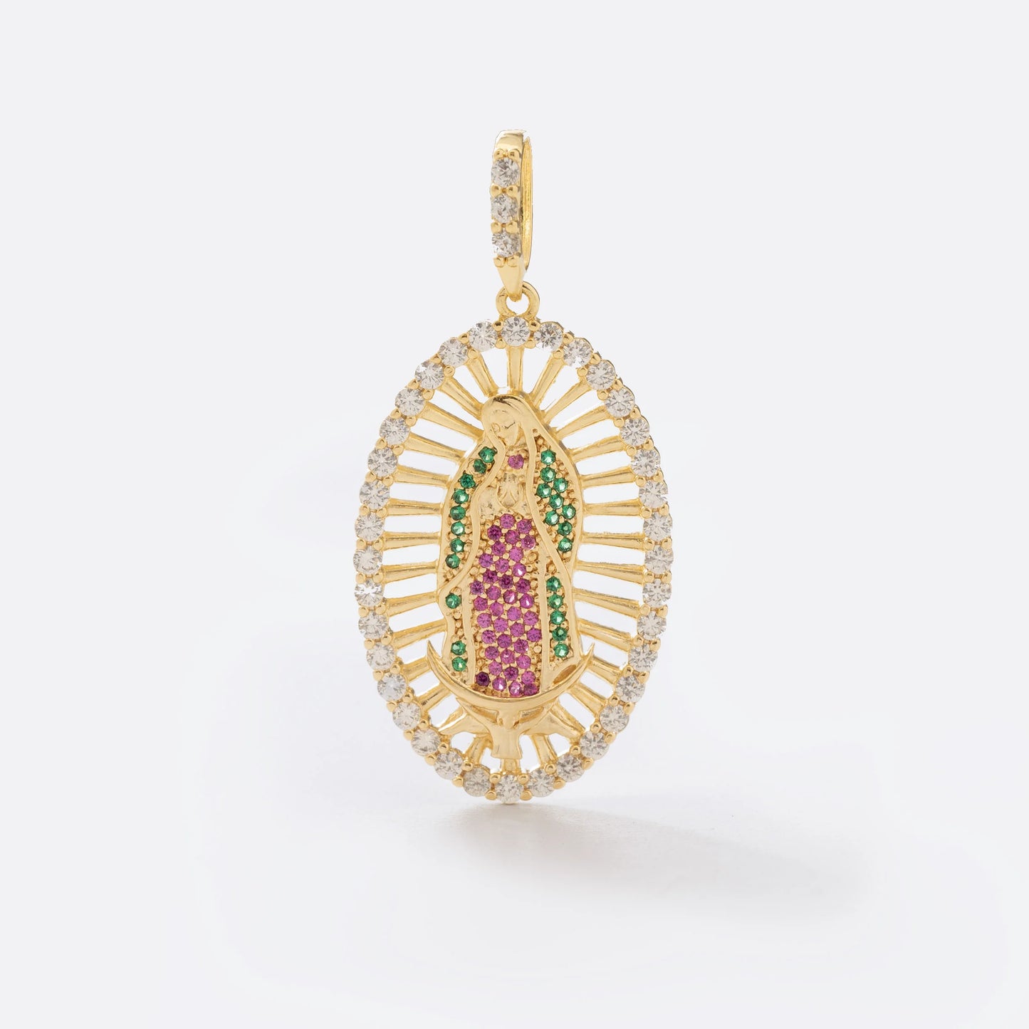 Dije Virgen Guadalupe con Cristales Swarovski